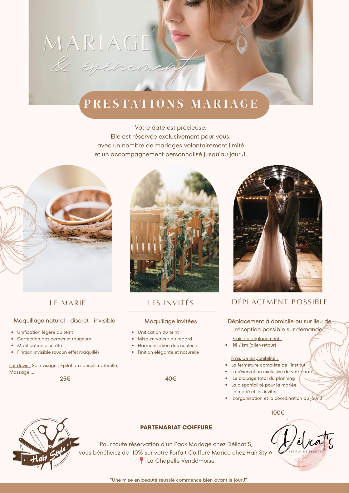 Brochure mariage et événement